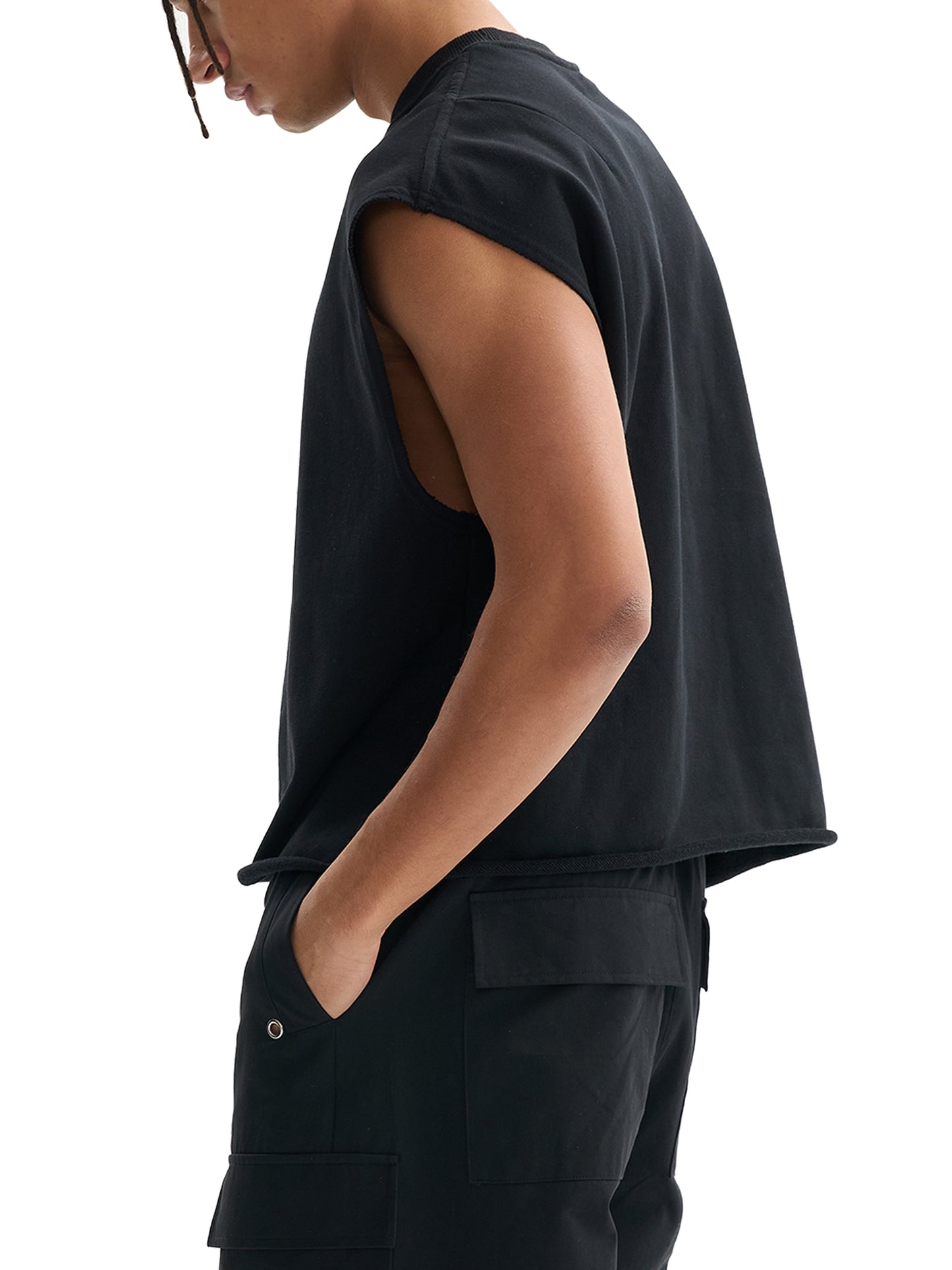 Men’s French Terry Boxy Tank Top – Cotton Streetwear Essential