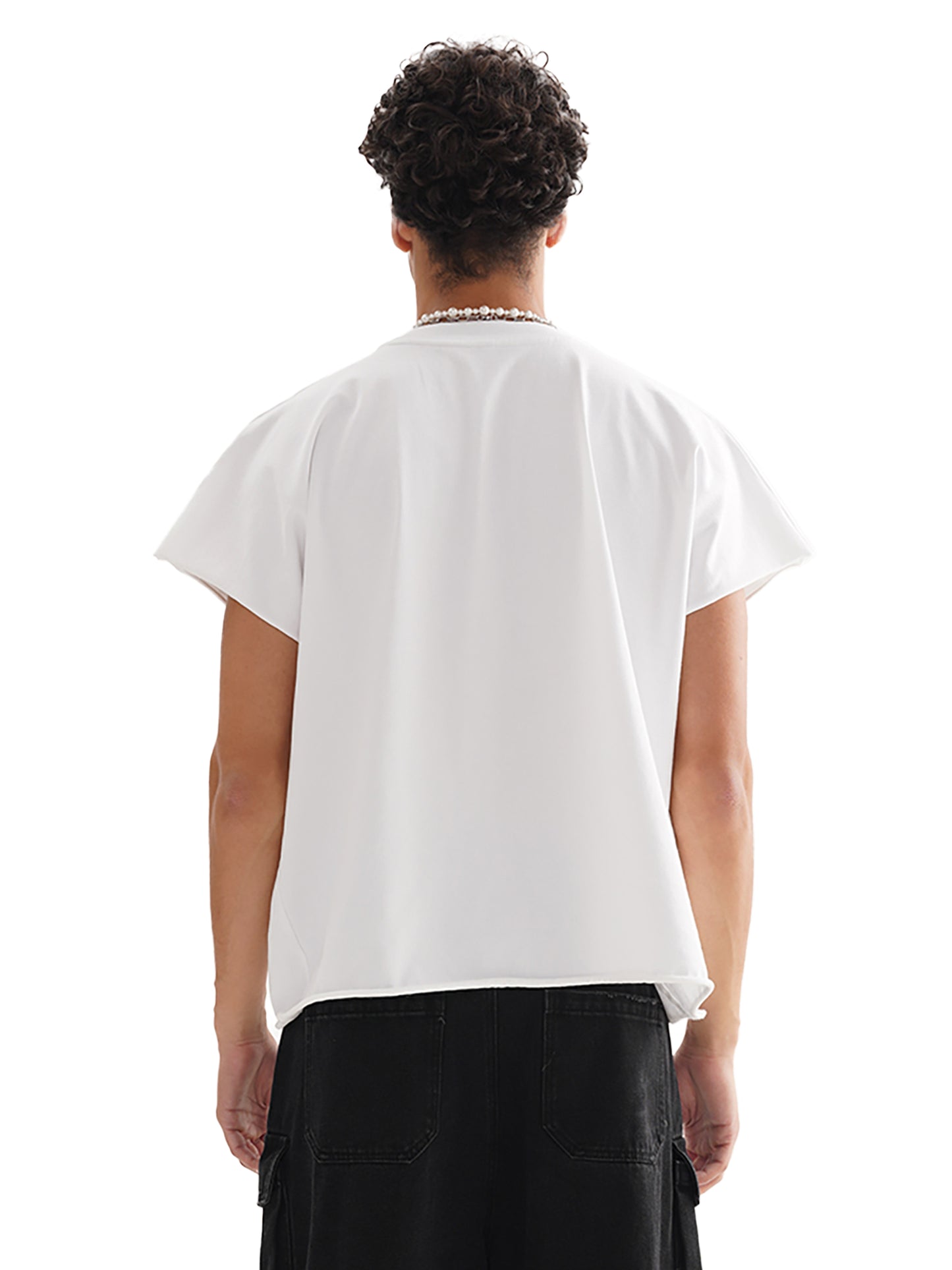 Raw Edge Boxy Tee – “Sky’s the Limit”