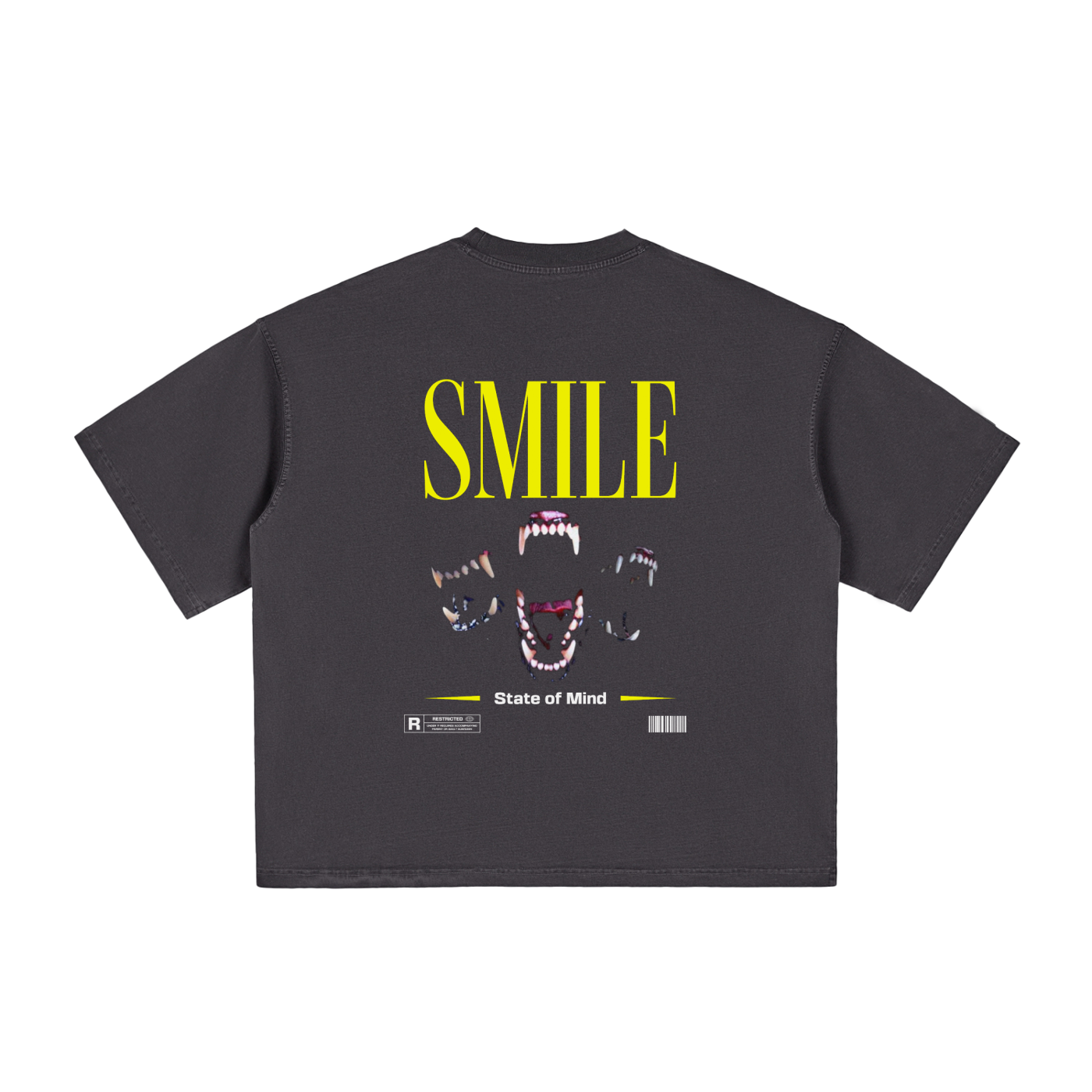Vintage Washed Boxy Tee – “Smile”