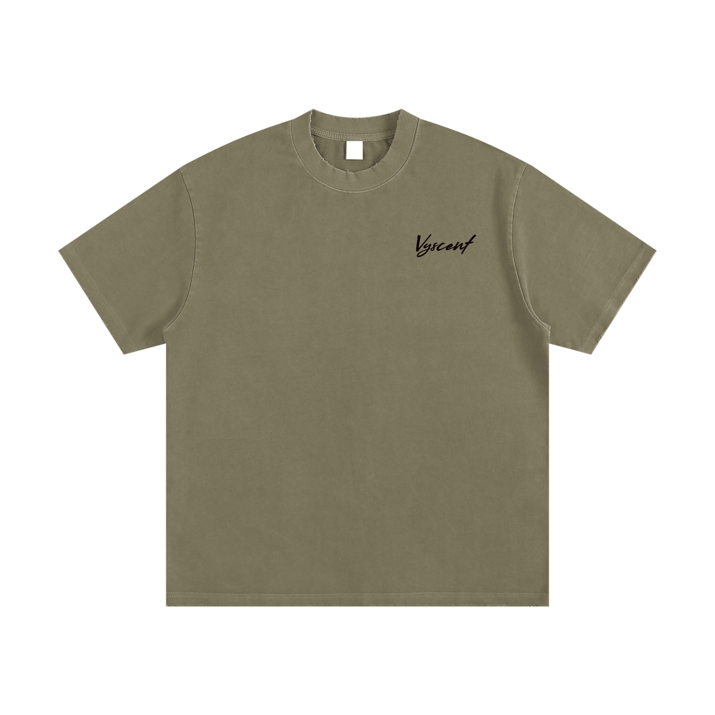 Men’s Heavyweight Vintage-Washed Frayed T-Shirt – "The Good Life"