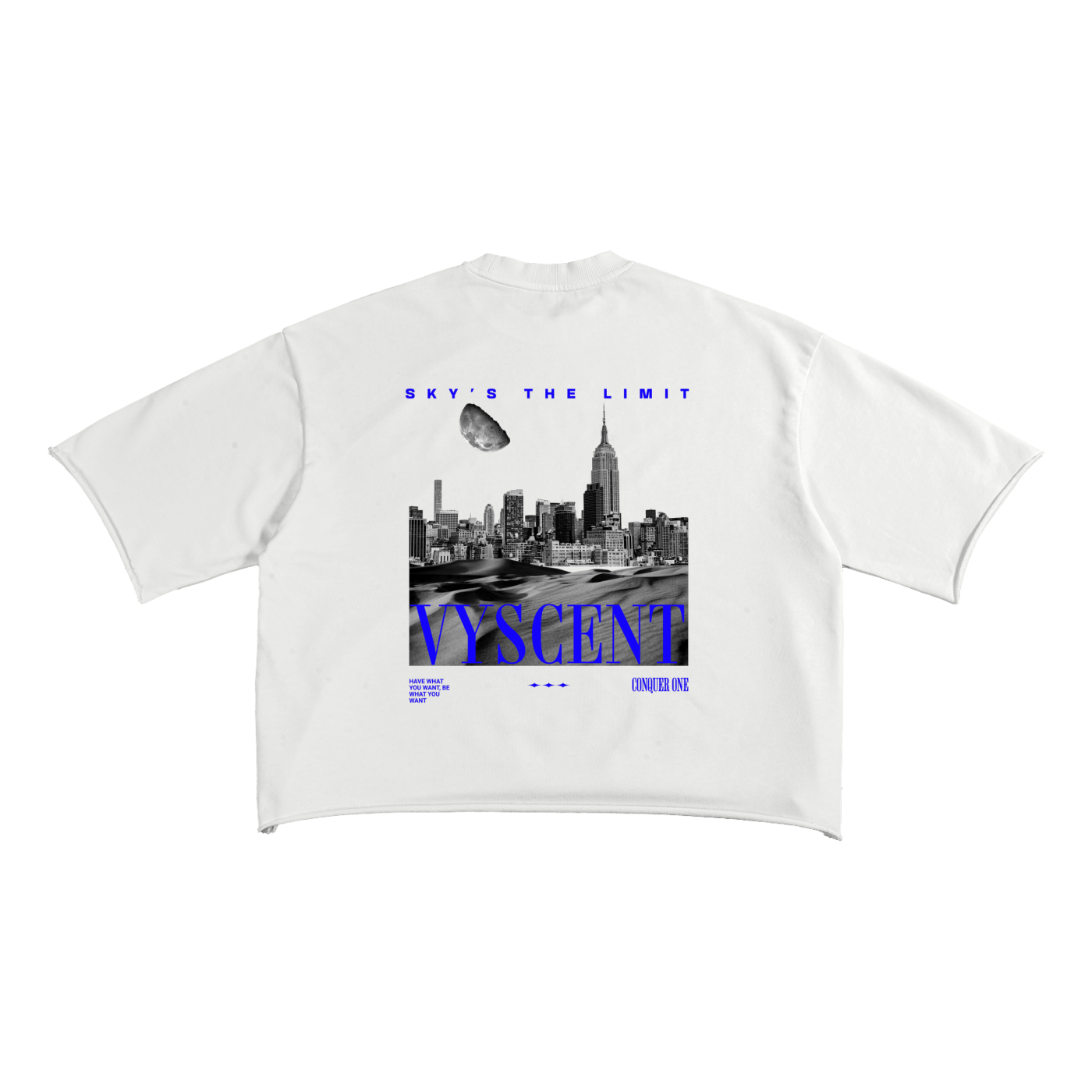 French Terry Raw Edge T-Shirt – Sky’s the Limit Edition