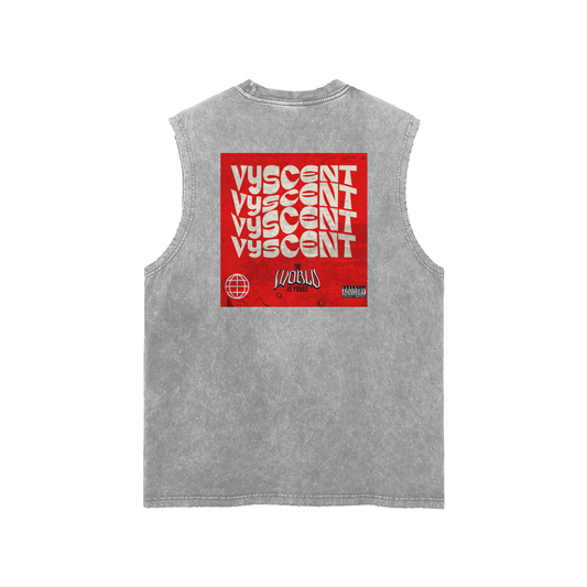 Vyscent Snow Washed Frayed Hem Tank