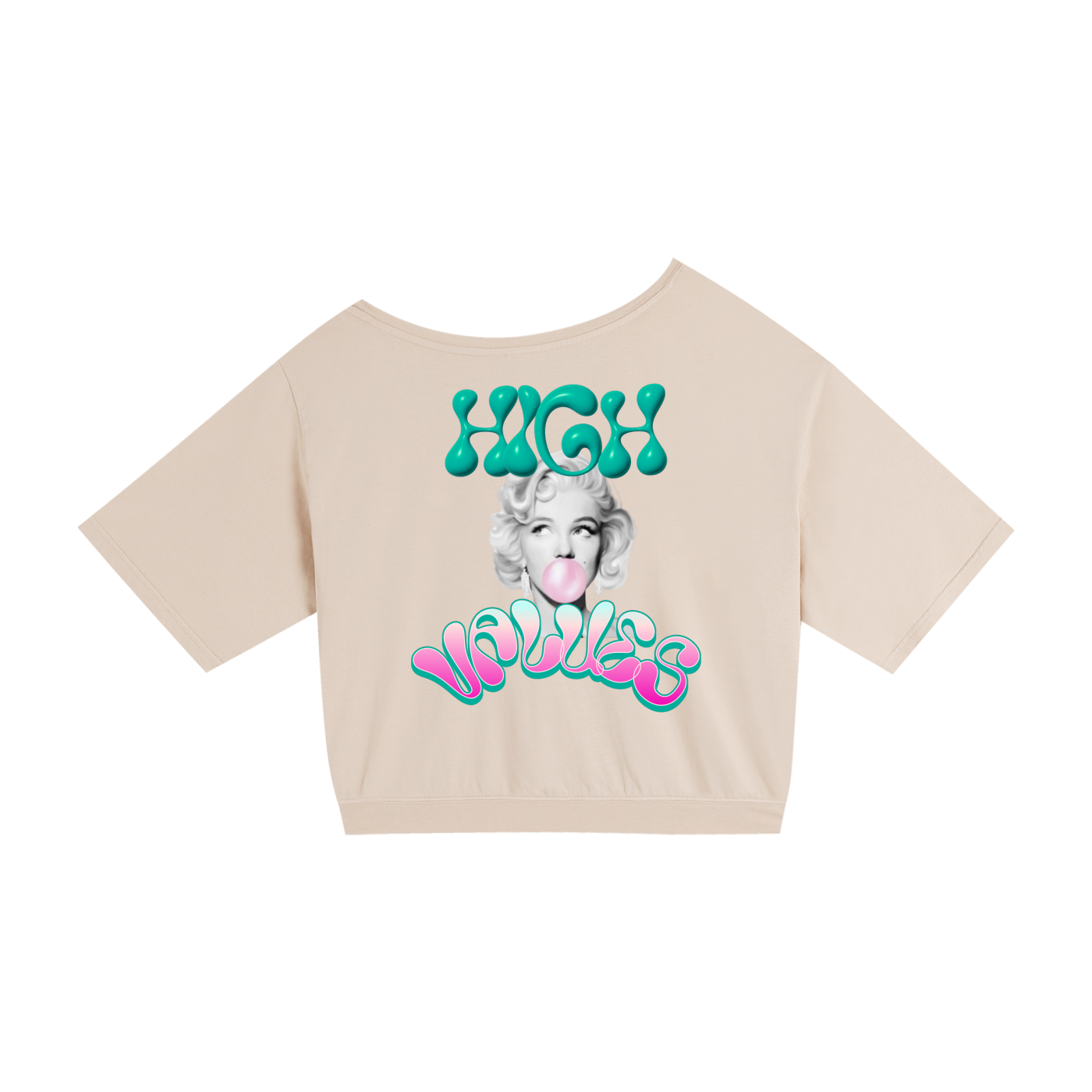 “High Values” Off-Shoulder Tee