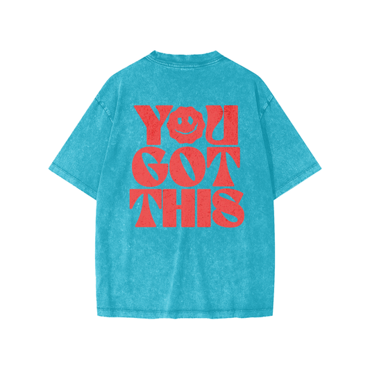 Girls' "You Got This" Faded Oversized T-Shirt