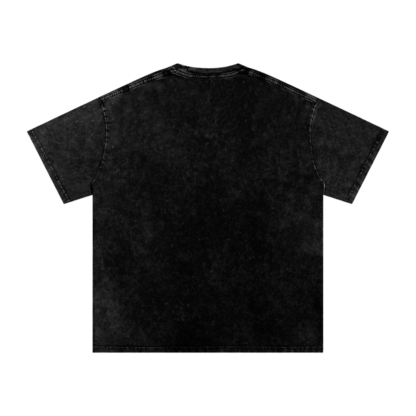 Acid Wash Vyscent Oversized Casual Tee- Black