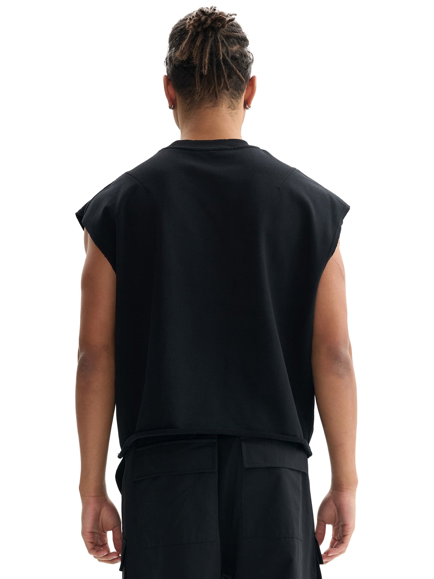 Men’s French Terry Boxy Tank Top – Cotton Streetwear Essential