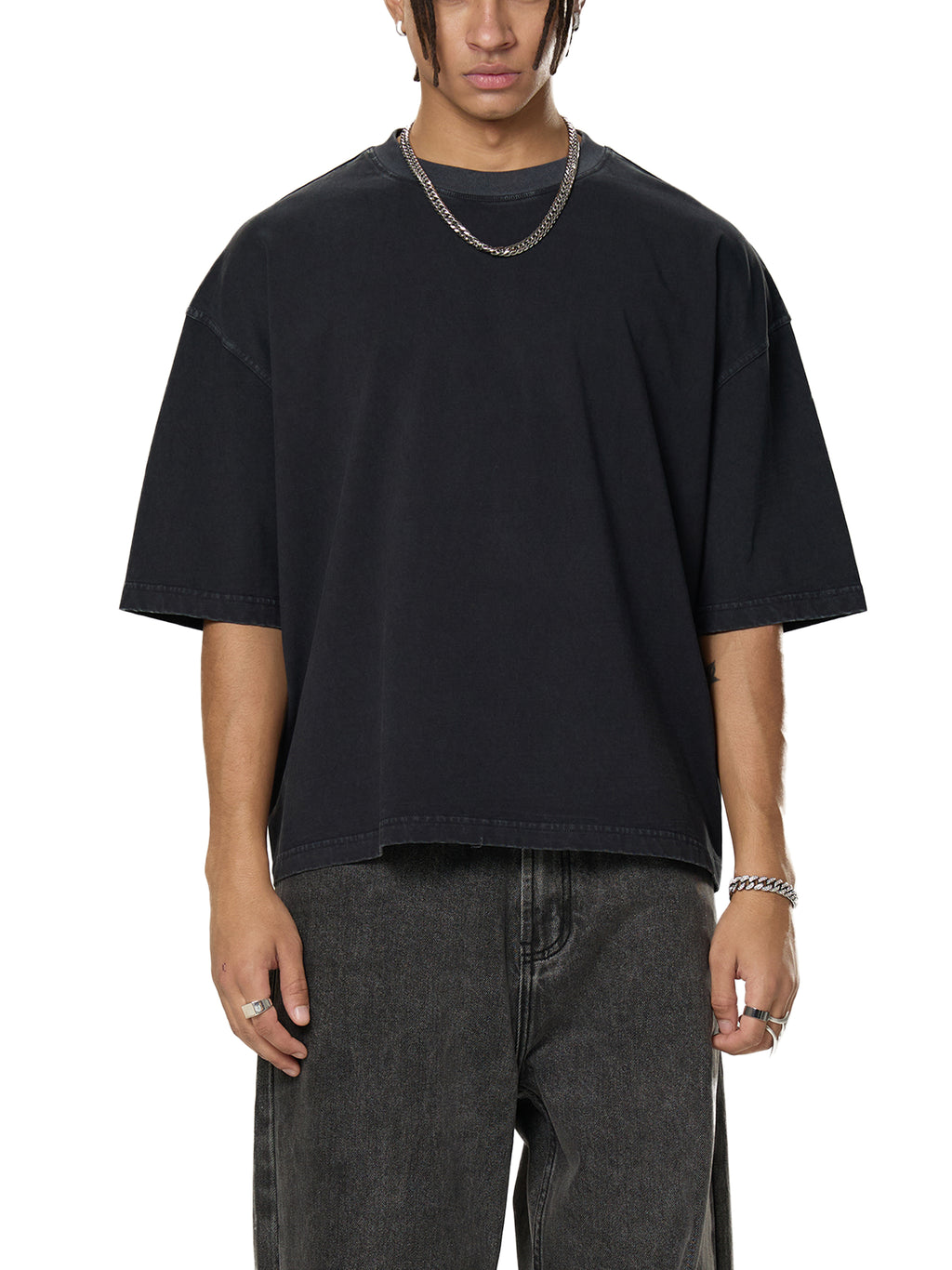 Vintage Washed Boxy Tee – “Smile”