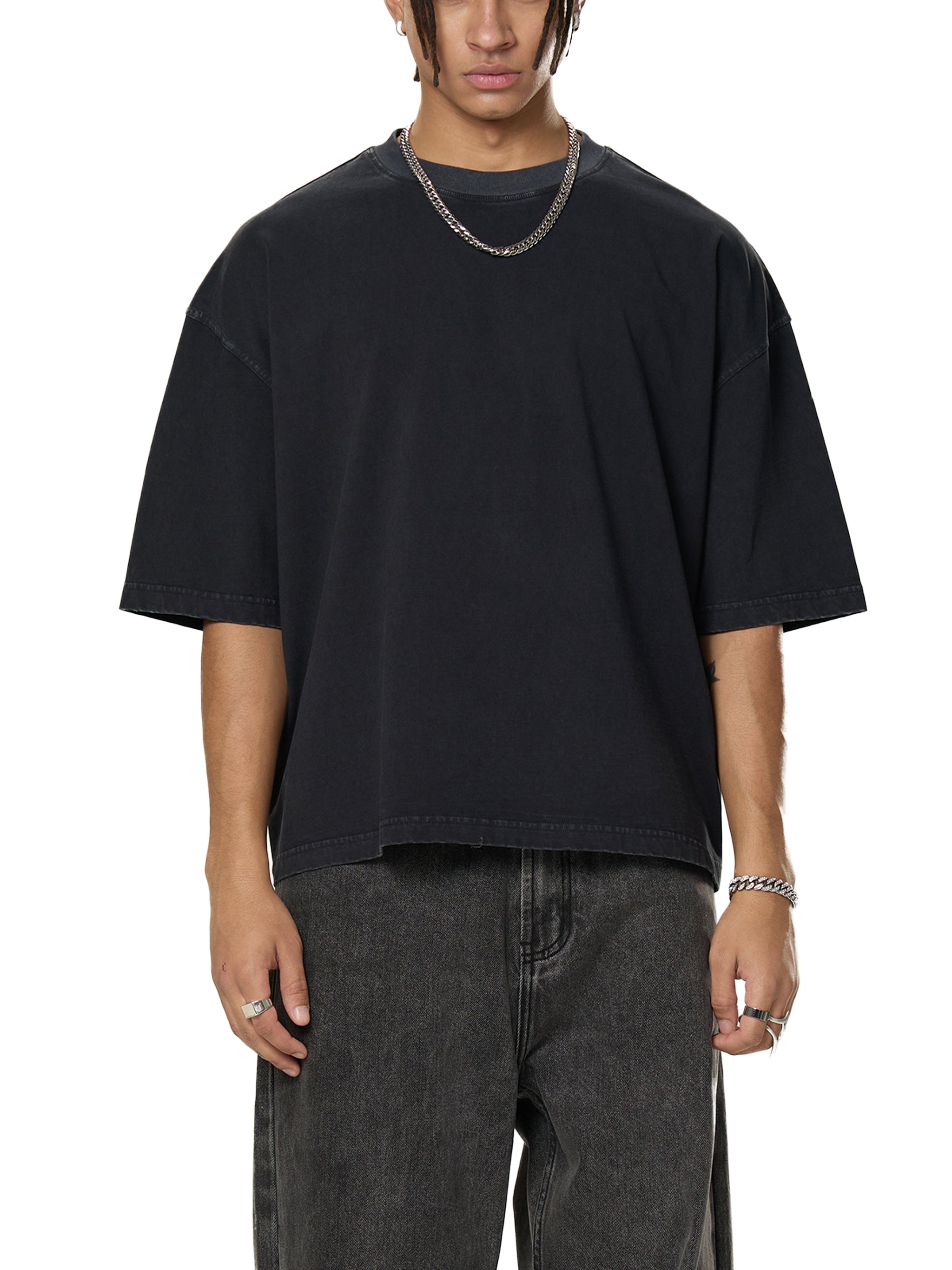 Vintage Washed Boxy Tee – “Smile”